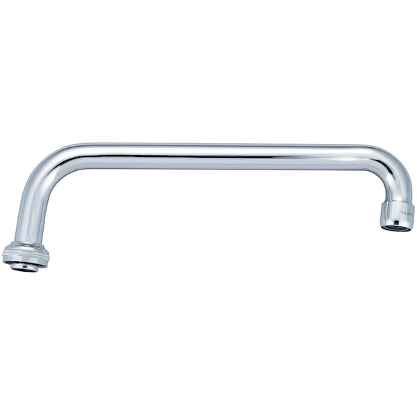 10" Swivel Tube Spout With Aerator, Polished Chrome